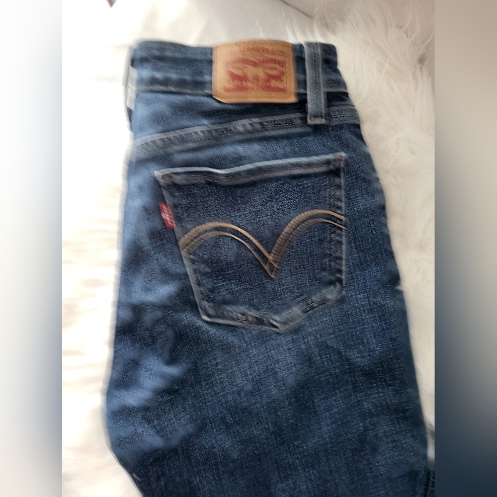 Levi Women's Blue Distressed Jeans 535 Super Skinny, Size 29 - Picture 5 of 5